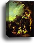 Two Shepherd Boys with Dogs Fighting by Thomas Gainsborough, Canvas Print