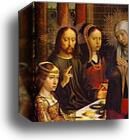 The Marriage at Cana. Detail by Gerard David, Canvas Print