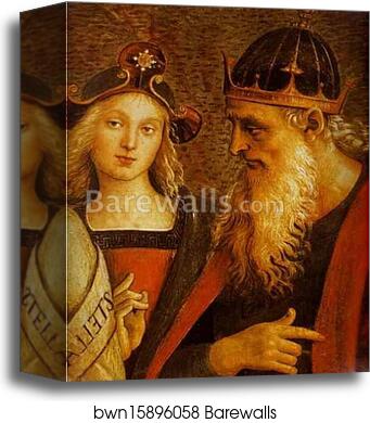 The Almighty with Prophets and Sibyls. Detail by Pietro Perugino, Canvas Print The Almighty with Prophets and Sibyls. Detail by Pietro Perugino, Canvas Print