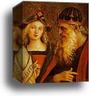 The Almighty with Prophets and Sibyls. Detail by Pietro Perugino, Canvas Print