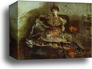 After the Concert. Portrait of Nadezhda Zabela-Vrubel by Mikhail Vrubel, Canvas Print