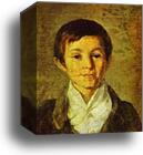 Portrait of K. N. Milyukov as a Child by Grigoriy Soroka, Canvas Print