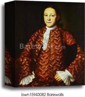 Portrait of M. S. Yakovlev by Ivan Vishnyakov, Canvas Print