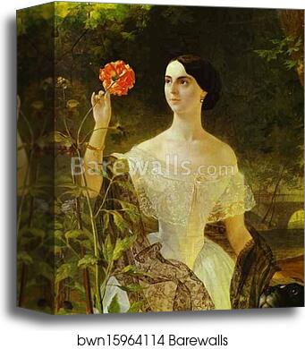Portrait of S. A. Bobrinsky by Karl Brulloff, Canvas Print