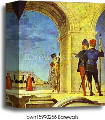 St. Sebastian. Detail by Antonello Da Messina, Canvas Print