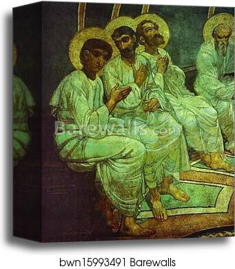 Pentecost. Detail by Mikhail Vrubel, Canvas Print