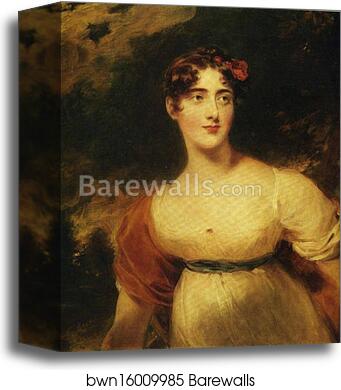 Portrait of Lady Emily Harriet Wellesley-Pole, Later Lady Raglan by Sir Thomas Lawrence, Canvas Print