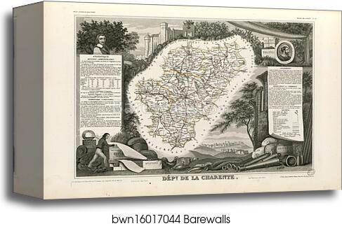 Dépt. de la Charente (région de l'ouest) by Victor Jules Levasseur, Canvas Print Dépt. de la Charente (région de l'ouest) by Victor Jules Levasseur, Canvas Print