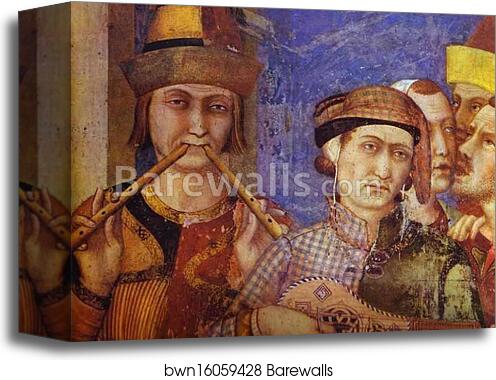 St. Martin is Dubbed a Knight by Simone Martini, Canvas Print
