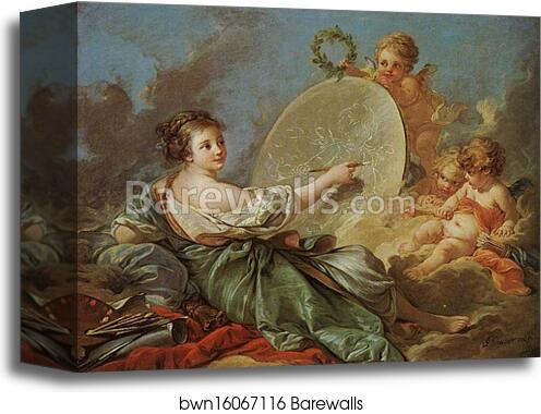 Allegory of Painting by François Boucher, Canvas Print