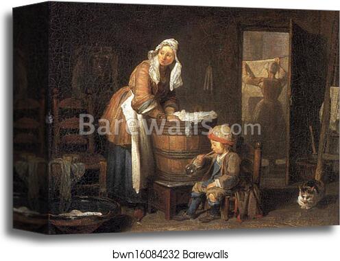 The Laundress by Jean-Baptiste-Simeon Chardin, Canvas Print The Laundress by Jean-Baptiste-Simeon Chardin, Canvas Print