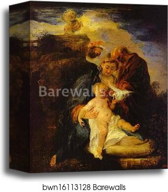 Rest on the Flight into Egypt by Jean-Antoine Watteau, Canvas Print