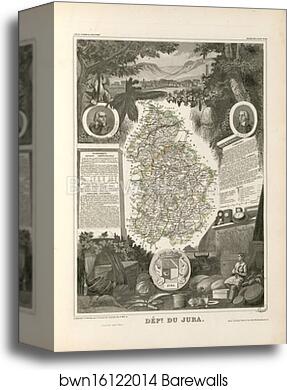 Dépt. du Jura (région de l'est) by Victor Jules Levasseur, Canvas Print