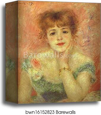 Portrait of the Actress Jeanne Samary by Pierre-Auguste Renoir, Canvas Print