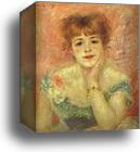 Portrait of the Actress Jeanne Samary by Pierre-Auguste Renoir, Canvas Print
