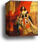 Portrait of Countess Yu. P. Samoilova and Her Ward Amacilia Pacini Leaving a Ball by Karl Brulloff, Canvas Print