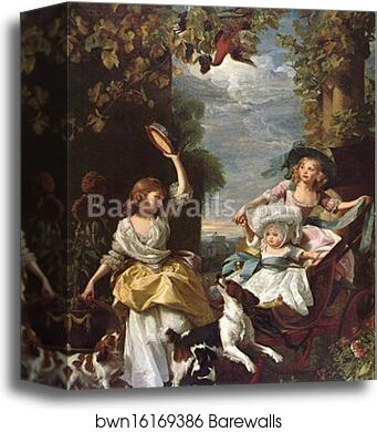 The Three Youngest Daughters of King George III by John Singleton Copley, Canvas Print