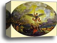 St. Michael Defeats the Devil by Eugène Delacroix, Canvas Print
