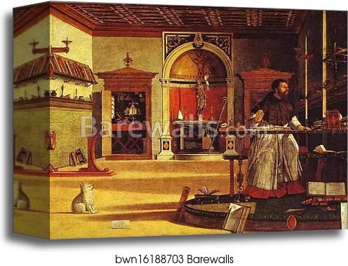 Life of St. Jerome: Vision of St. Augustine by Vittore Carpaccio, Canvas Print