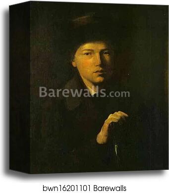 Portrait of Nikolai Kridener, the Artist's Brother by Vasily Perov, Canvas Print