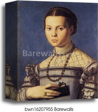 Portrait of Girl with a Prayer Book by Agnolo Bronzino, Canvas Print