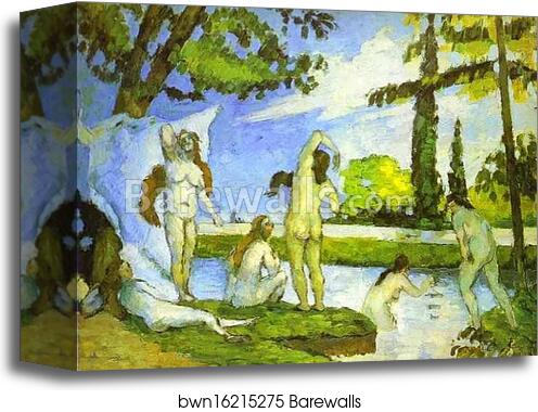Six Women Bathing by Paul Cézanne, Canvas Print