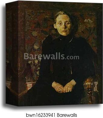 Portrait of Artsybusheva, wife of the Businessman Artsybushev by Mikhail Vrubel, Canvas Print Portrait of Artsybusheva, wife of the Businessman Artsybushev by Mikhail Vrubel, Canvas Print