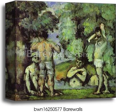 Five Bathers by Paul Cézanne, Canvas Print
