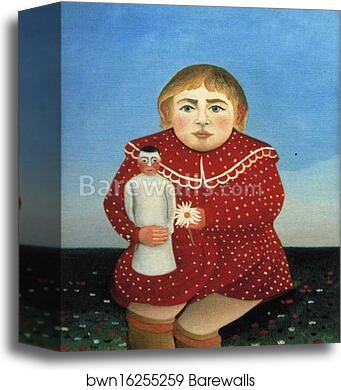 Child with a Doll by Henri Rousseau, Canvas Print