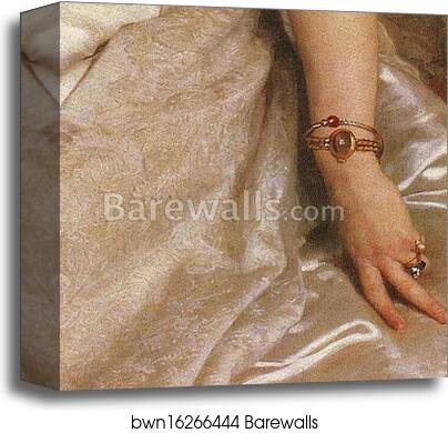 Portrait of Madame la Comtesse de Cambaceres. Detail by William-Adolphe Bouguereau, Canvas Print