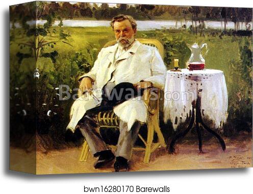 Portrait of Ivan Tsvetkov by Vladimir Makovsky, Canvas Print
