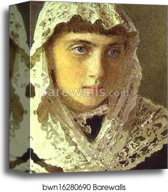Portrait of Sophia Kramskaya, the Artist's Daughter by Ivan Kramskoy, Canvas Print Portrait of Sophia Kramskaya, the Artist's Daughter by Ivan Kramskoy, Canvas Print