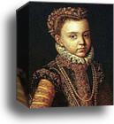 Portrait of the Infantas Isabella Clara Eugenia and Catalina Micaela. Detail by Sofonisba Anguissola, Canvas Print