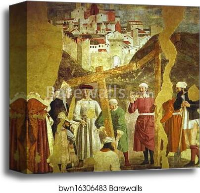 Legend of the True Cross: Discovery and Proof of the True Cross. Detail by Piero Della Francesca, Canvas Print