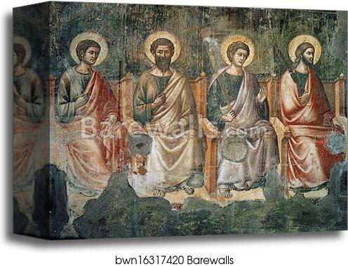The Last Judgment. Seated Apostles. Detail by Pietro Cavallini, Canvas Print The Last Judgment. Seated Apostles. Detail by Pietro Cavallini, Canvas Print