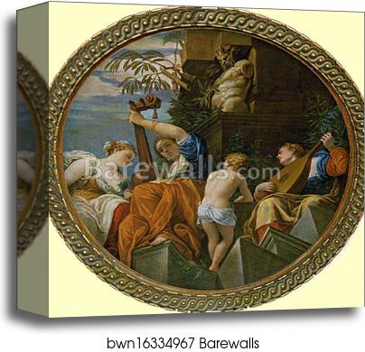 Allegory of Music by Paolo Veronese, Canvas Print