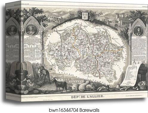 Dept. De L'Allier by Victor Jules Levasseur, Canvas Print