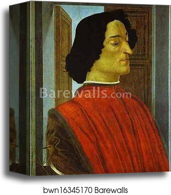 Portrait of Giuliano de' Medici by Alessandro Botticelli, Canvas Print Portrait of Giuliano de' Medici by Alessandro Botticelli, Canvas Print
