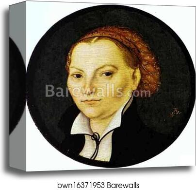Portrait of Katharina von Bora, Wife of Martin Luther by Lucas Cranach The Elder, Canvas Print Portrait of Katharina von Bora, Wife of Martin Luther by Lucas Cranach The Elder, Canvas Print