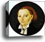 Portrait of Katharina von Bora, Wife of Martin Luther by Lucas Cranach The Elder, Canvas Print