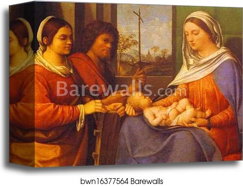 Sacra Conversazione by Giorgione, Canvas Print
