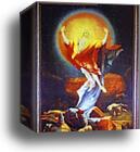 The Resurrection (view with the open wings) by Matthias Grünewald, Canvas Print