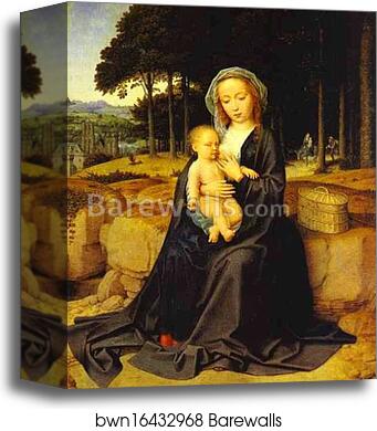 A Rest During the Flight to Egypt by Gerard David, Canvas Print