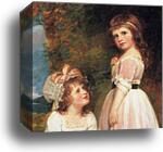 The Beckford Children. Detail by George Romney, Canvas Print