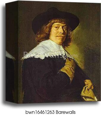 A Young Man with a Glove by Frans Hals, Canvas Print