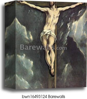 Christ on the Cross with Landscapes by El Greco, Canvas Print Christ on the Cross with Landscapes by El Greco, Canvas Print