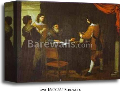 The Prodigal Son Receiving His Portion of Inheritance by Bartolomé Esteban Murillo, Canvas Print