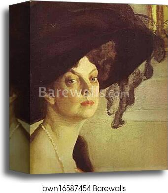 Portrait of Princess Olga Orlova. Detail by Valentin Serov, Canvas Print