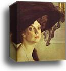 Portrait of Princess Olga Orlova. Detail by Valentin Serov, Canvas Print