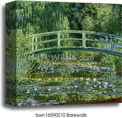 Water Lilies and Japanese Bridge by Claude Monet, Canvas Print